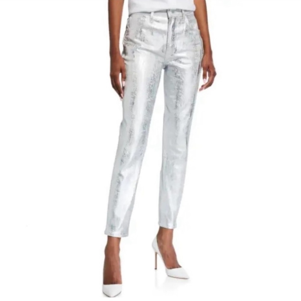GRLFRND Karolina Silver Coated Jeans